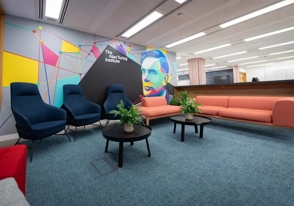 Bunte Wandkunst im Alan Turing Institute