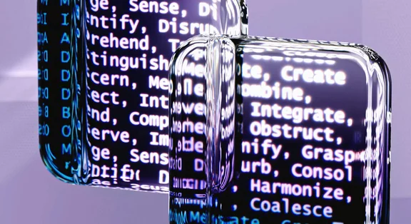 Abstrakte Darstellung von Technologie und Daten