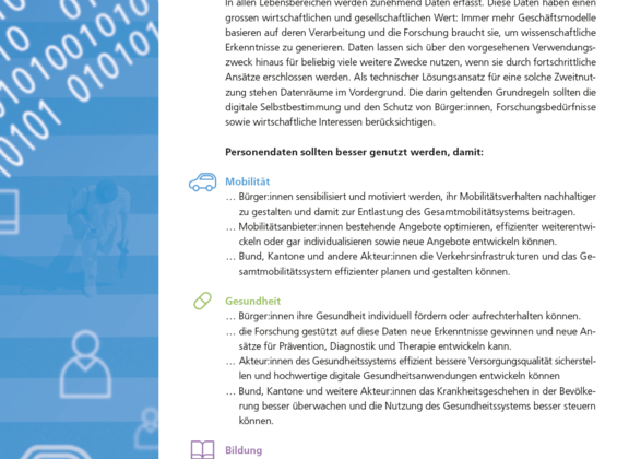 Factsheet «Daten selbstbestimmt teilen»