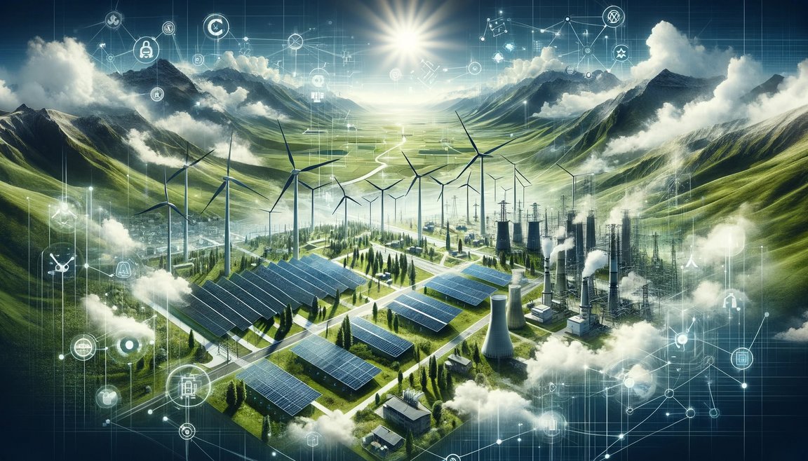 Abstract image representing the future of energy distribution and technologies in Switzerland.