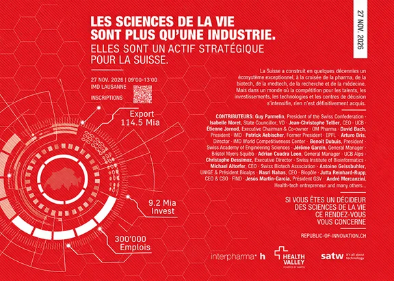 25 ans de la Health Valley | Les sciences de la vie sont notre force. Engageons-nous pour les préserver!